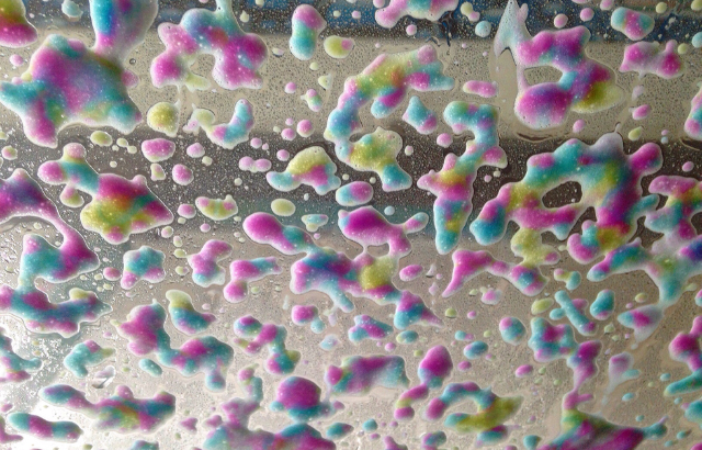 Colorful soap suds