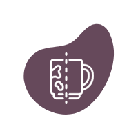 Abrasives icon with purple shape in background