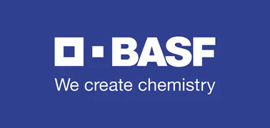 BASF logo with tagline "we create chemistry"