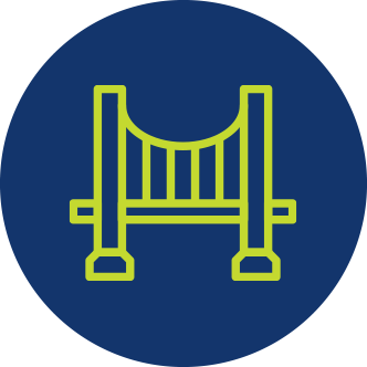Outline of a suspension bridge