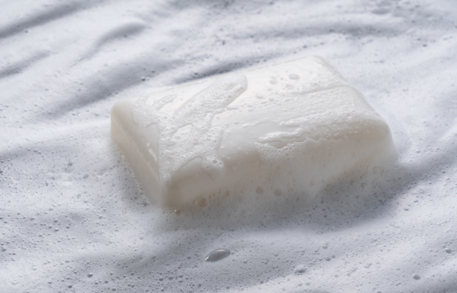 foamy bar of soap