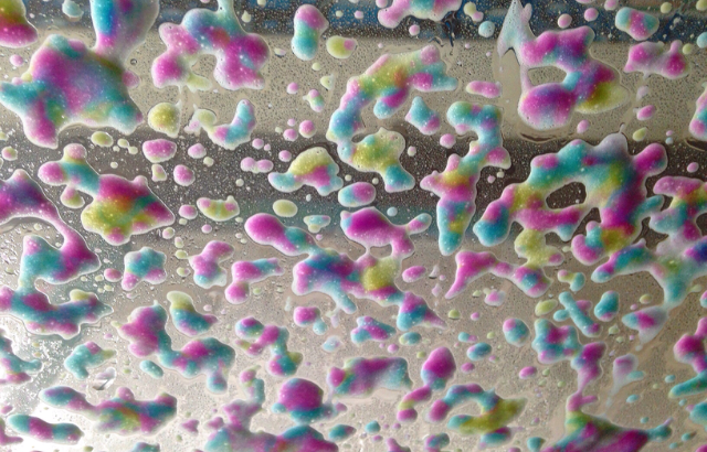 colorful car wash suds