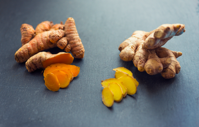 ginger and sweet potato cut