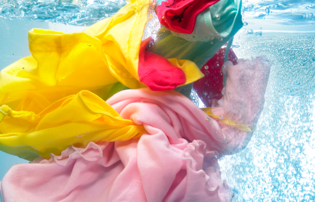 laundry in water for washing