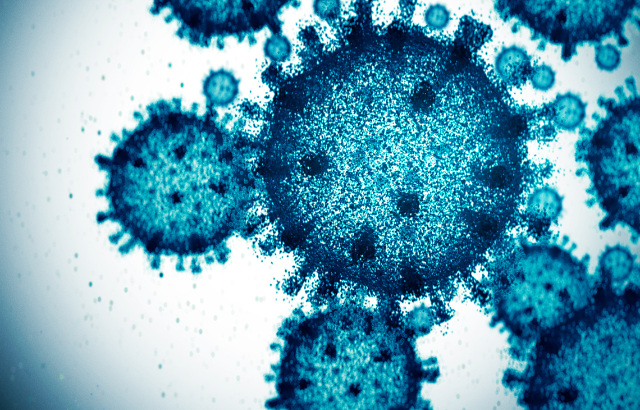 Microbial bacteria up close under microscope