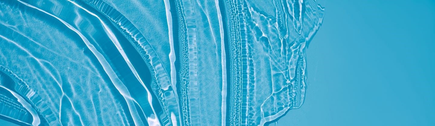 silicone elastomer gel spread on a blue background