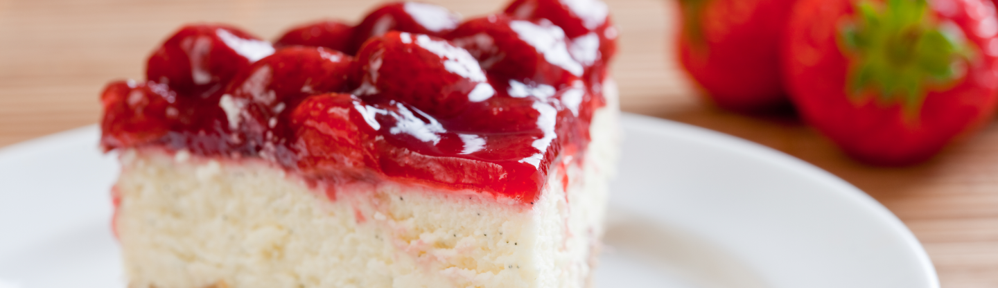 slice of strawberry cheesecake