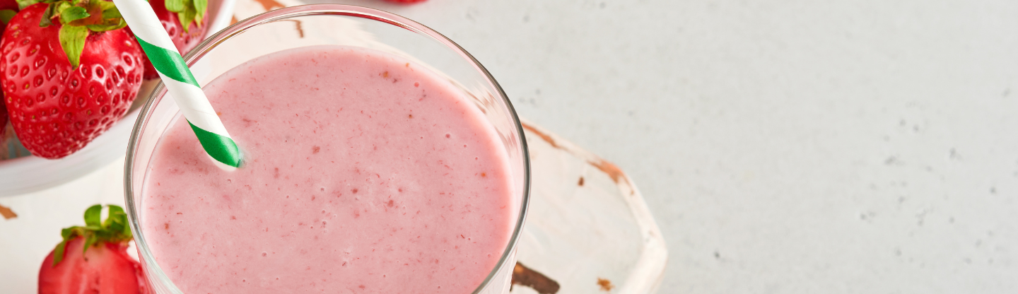 Strawberrry milkshake that utilizes sweetner substitutes