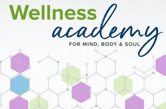 Wellness Academy podcast logo showing ingredient elements